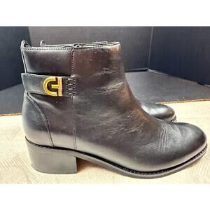 Cole Haan Holis Ankle Boots Black Leather Women's 8